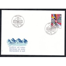 Suiza Sobre Primer Dia FDC Yvert 1398 Los Alpes 1992