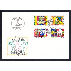 Suiza Sobre Primer Dia FDC Yvert 1406/9 Viva Circus 1992