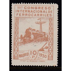 España Sueltos 1930 Edifil 481 ** Mnh Ferrocarriles, goma no original