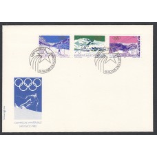 Liechtenstein Sobre Primer Dia FDC Yvert 679/91 Deportes Invierno