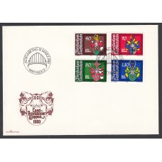 Liechtenstein Sobre Primer Dia FDC Yvert 684/87 Castillos 1980