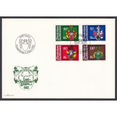 Liechtenstein Sobre Primer Dia FDC Yvert 734/7 Escudos 1982