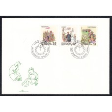 Liechtenstein Sobre Primer Dia FDC Yvert 840/42 Efemerides 1986