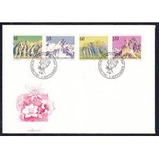 Liechtenstein Sobre Primer Dia FDC Yvert 941/44 Paisajes 1990