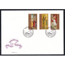 Liechtenstein Sobre Primer Dia FDC Yvert 968/70 Religion 1991