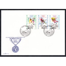 Liechtenstein Sobre Primer Dia FDC Yvert 971/3 Deportes Invierno 1991
