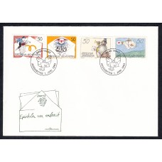 Liechtenstein Sobre Primer Dia FDC Yvert 982/5 Dia del Sello 1992