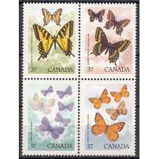 Canada - Correo 1988 Yvert 1052/5 ** Mnh  Fauna mariposas