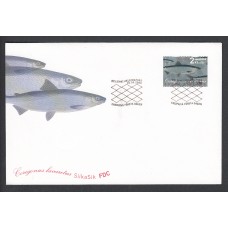 Finlandia Sobre Primer Dia FDC Yvert 1502 Peces Helsinki 2000