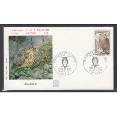 Francia Sobres Primer Dia FDC Yvert 1694 Proteccion de la Natura Paris 1972