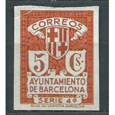 Barcelona Variedades 1932 Edifil 10smd ** Mnh Unicolor  con doblez
