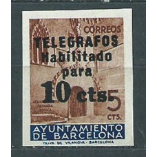 Barcelona Telegrafos 1936 9ns sin numeración sin dentar ** Mnh