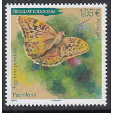 Andorra Francesa Correo 2019 Yvert 836 ** Mnh  Fauna mariposa