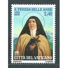 Vaticano Correo 2020 Yvert 1847 ** Mnh 100º Muerte Sta Teresa de Jesús de los Andes