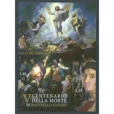 Vaticano Correo 2020 Yvert 1851/52 usado 500º Muerte de Rafael Sanzio