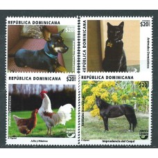 Dominicana 2018 Upaep Yvert 2206/9 ** Mnh Animales Domesticos año 2018 editado en 2020