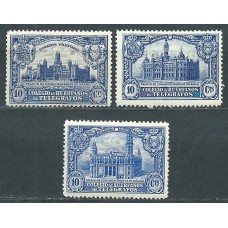 España Huérfanos de Telégrafos 1928 Edifil 1-4-7 ** Mnh