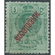 Marruecos Variedades 1914 Edifil 31hi usado Sobrecarga Invertida