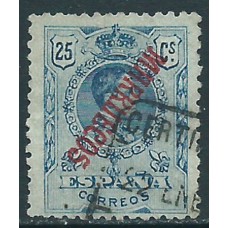 Marruecos Variedades 1914 Edifil 35hi usado . Sobrecarga Invertida