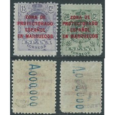 Marruecos Correo 1920 Edifil NE 3/4 **/* Mnh/Mh
