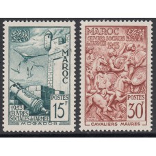 Marruecos Frances - Correo 1953 Yvert 325/6 * Mh