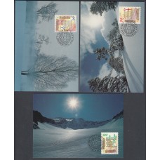 Liechtenstein Tarjetas Maximas Yvert 1014/16 mk 120 - paisajes 1993