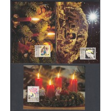 Liechtenstein Tarjetas Maximas Yvert 1037/39 mk 128 - navidad 1994