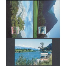 Liechtenstein Tarjetas Maximas Yvert 1049/51 mk 132 - paisajes 1995