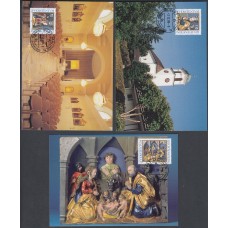 Liechtenstein Tarjetas Maximas Yvert 1124/26 mk 163 - arquitectura 1998