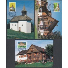 Liechtenstein Tarjetas Maximas Yvert 1127/29 mk 164 - arquitectura 1998