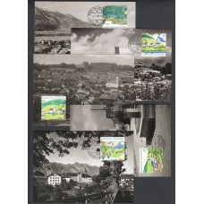 Liechtenstein Tarjetas Maximas Yvert 1136/40 mk 168 - paisajes 1999