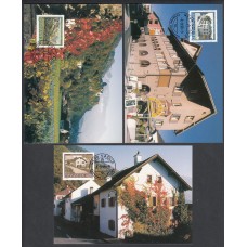 Liechtenstein Tarjetas Maximas Yvert 1153/55 mk 171 - paisajes