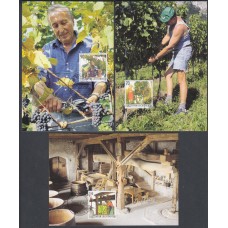 Liechtenstein Tarjetas Maximas Yvert 1263/65 mk 219 - agricultura