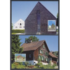 Liechtenstein Tarjetas Maximas Yvert 1375/76 mk 264 - arquitectura