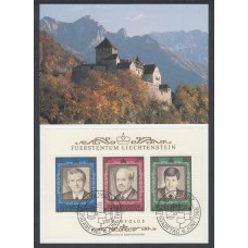Liechtenstein Tarjetas Maximas Yvert hb 16 mk 82 - familia real