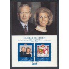 Liechtenstein Tarjetas Maximas Yvert hb 17 mk 108 - familia real
