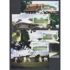 Tailandia Tarjetas Máximas Yvert 1863/66 - arquitectura