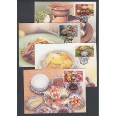 Tailandia Tarjetas Máximas Yvert 1998/2001 - Alimentos