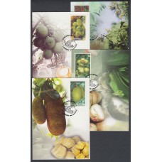 Tailandia Tarjetas Máximas Yvert 2073/76 - Fruta Naturaleza