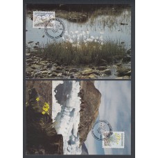 Groenlandia Tarjetas Máximas Yvert 185/86 - paisajes naturaleza