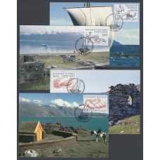 Groenlandia Tarjetas Máximas Yvert 326/29 - barcos