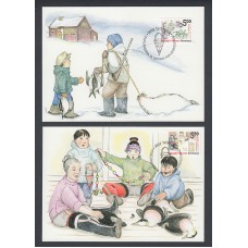  Groenlandia Tarjetas Máximas Yvert 406/07 - navidad