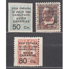 Canarias Correo 1936 Edifil 4/6 ** Mnh