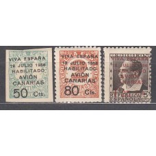 Canarias Correo 1936 Edifil 4/6 ** Mnh