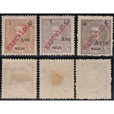 Macao Correo Yvert 206+208/9 * (*) Mh/Mng