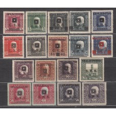 Yugoslavia Correo 1919 Yvert 87/104 * Mh