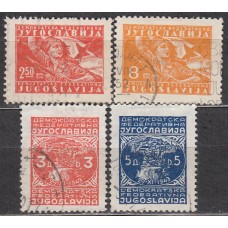 Yugoslavia Correo 1947 Yvert 478/81 usado