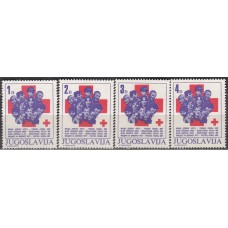 Yugoslavia Beneficencia Yvert 96/99 ** Mnh Cruz Roja