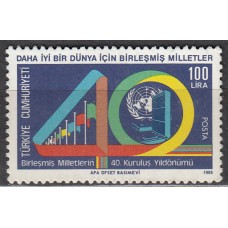 Turquia Correo 1985 Yvert 2484 ** Mnh Organización de las Naciones Unidas