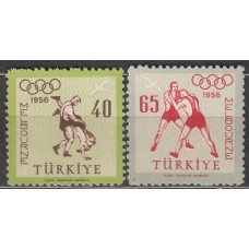 Turquia - Aereo Yvert 35/36 ** Mnh Juegos Olimpicos de Melbourne - Deportes